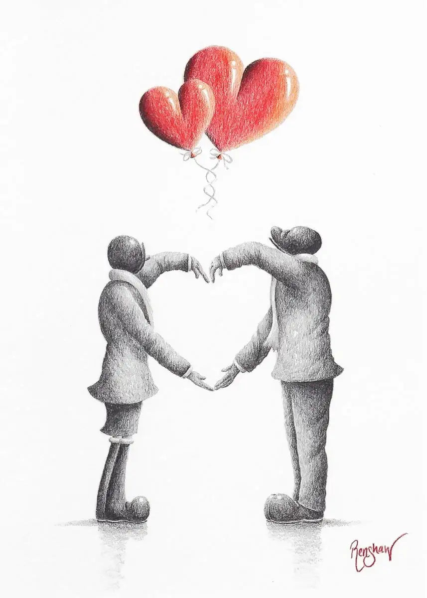 You're Always In My Heart - Original Sketch - SOLD by artist David Renshaw - Wyecliffe Galleries