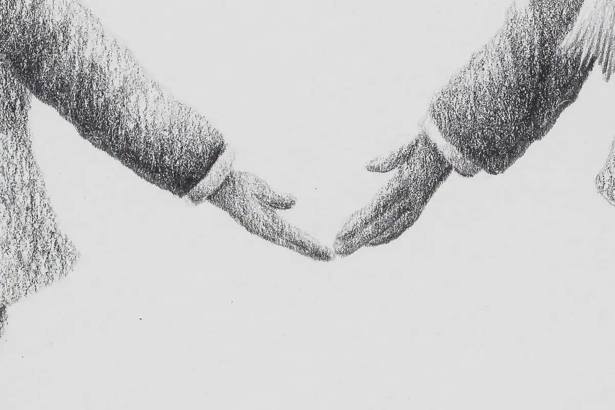 You're Always In My Heart - Original Sketch - SOLD by artist David Renshaw - Wyecliffe Galleries