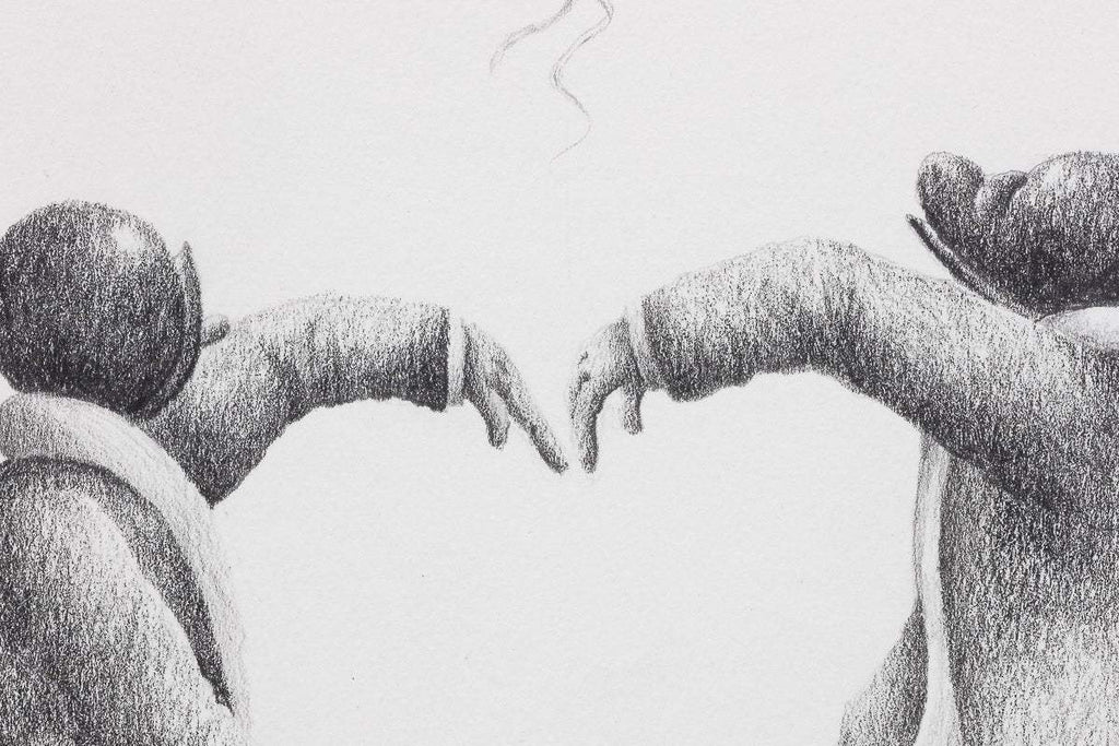 You're Always In My Heart - Original Sketch - SOLD by artist David Renshaw - Wyecliffe Galleries