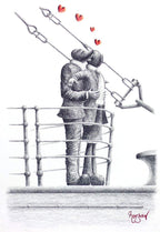 You're Here In My Heart - Original Sketch - SOLD by artist David Renshaw - Wyecliffe Galleries