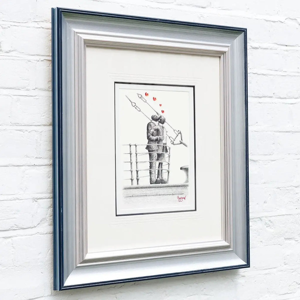 You're Here In My Heart - Original Sketch - SOLD by artist David Renshaw - Wyecliffe Galleries