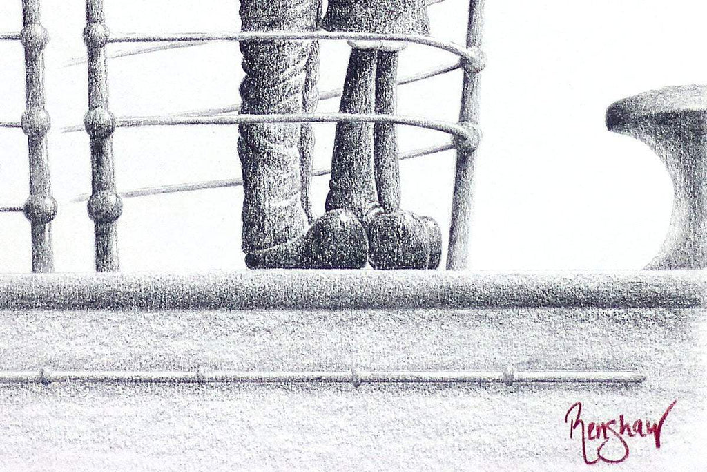 You're Here In My Heart - Original Sketch - SOLD by artist David Renshaw - Wyecliffe Galleries