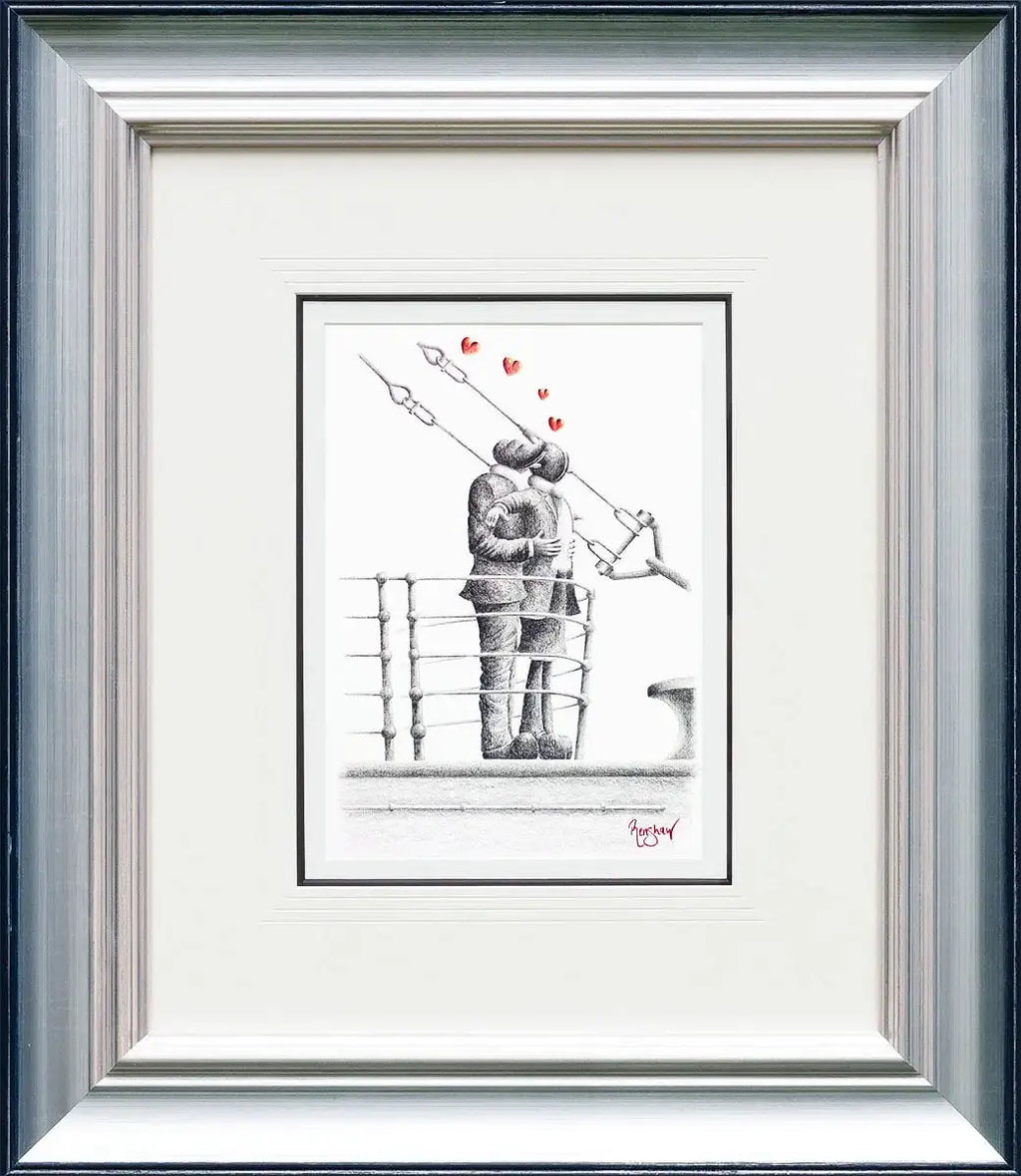 You're Here In My Heart - Original Sketch - SOLD by artist David Renshaw - Wyecliffe Galleries