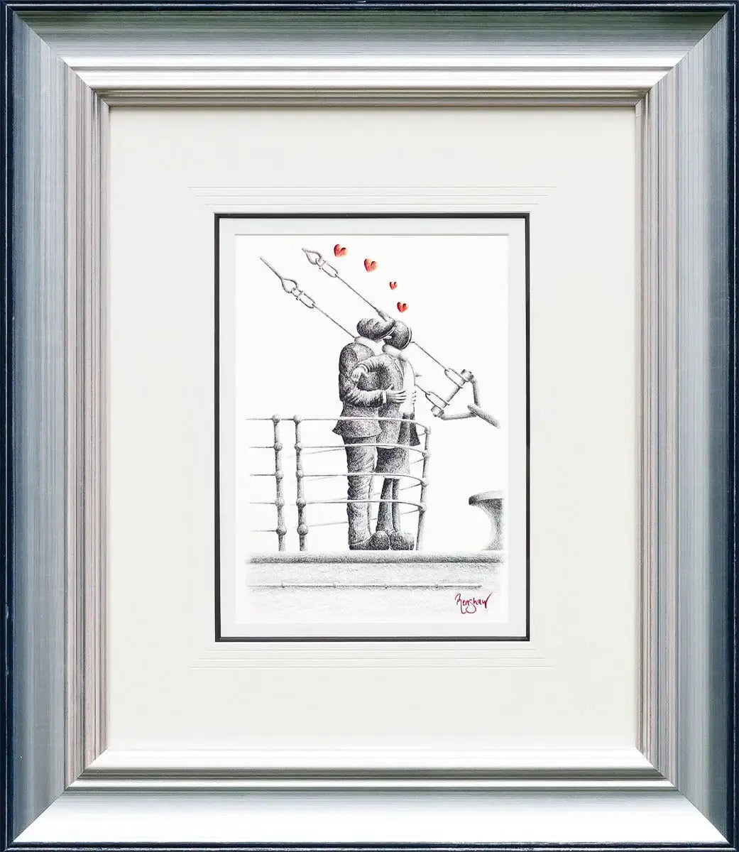 You're Here In My Heart - Original Sketch - SOLD by artist David Renshaw - Wyecliffe Galleries