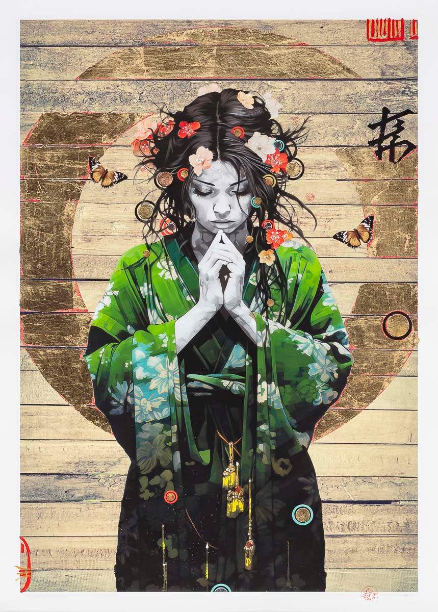 The Wave That Breaks Below - Paper Edition by artist Gareth Tristan Evans - Wyecliffe Galleries