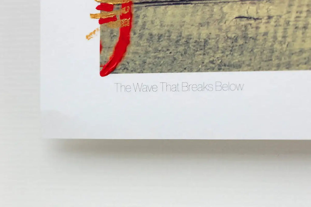 The Wave That Breaks Below - Paper Edition by artist Gareth Tristan Evans - Wyecliffe Galleries