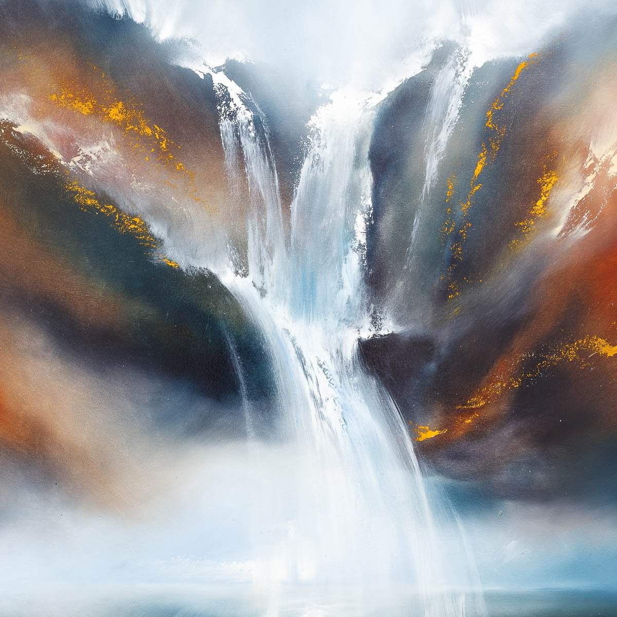Cascading Clouds - Original - SOLD by artist Hamish Herd - Wyecliffe Galleries