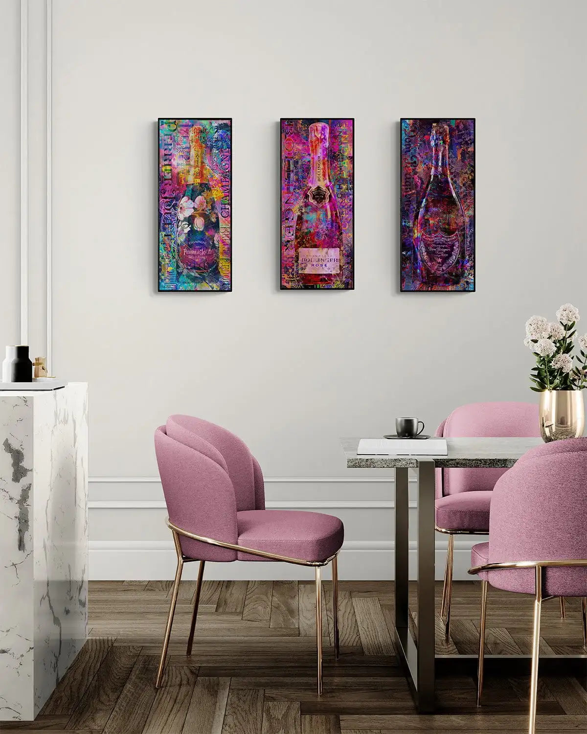 'Champagne Noire' - Edition SET by artist Henri Miller - Wyecliffe Galleries