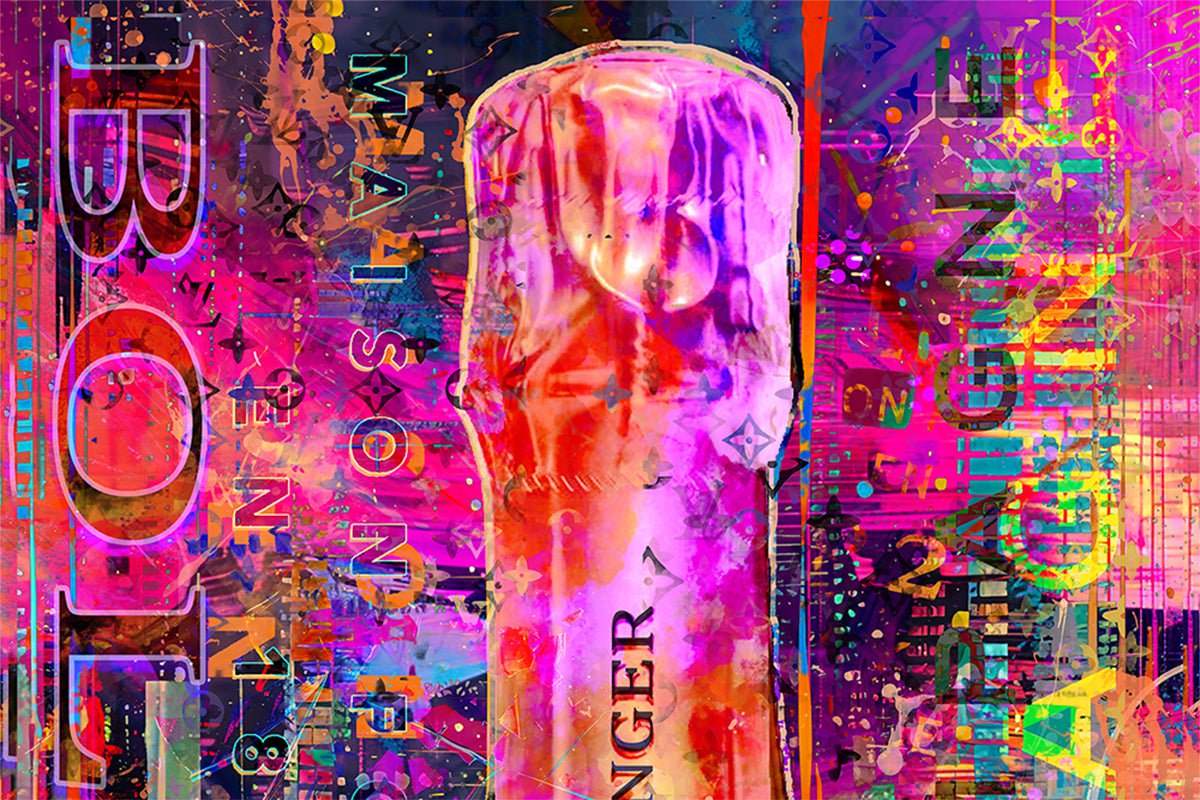 'Champagne Noire' - Edition SET by artist Henri Miller - Wyecliffe Galleries