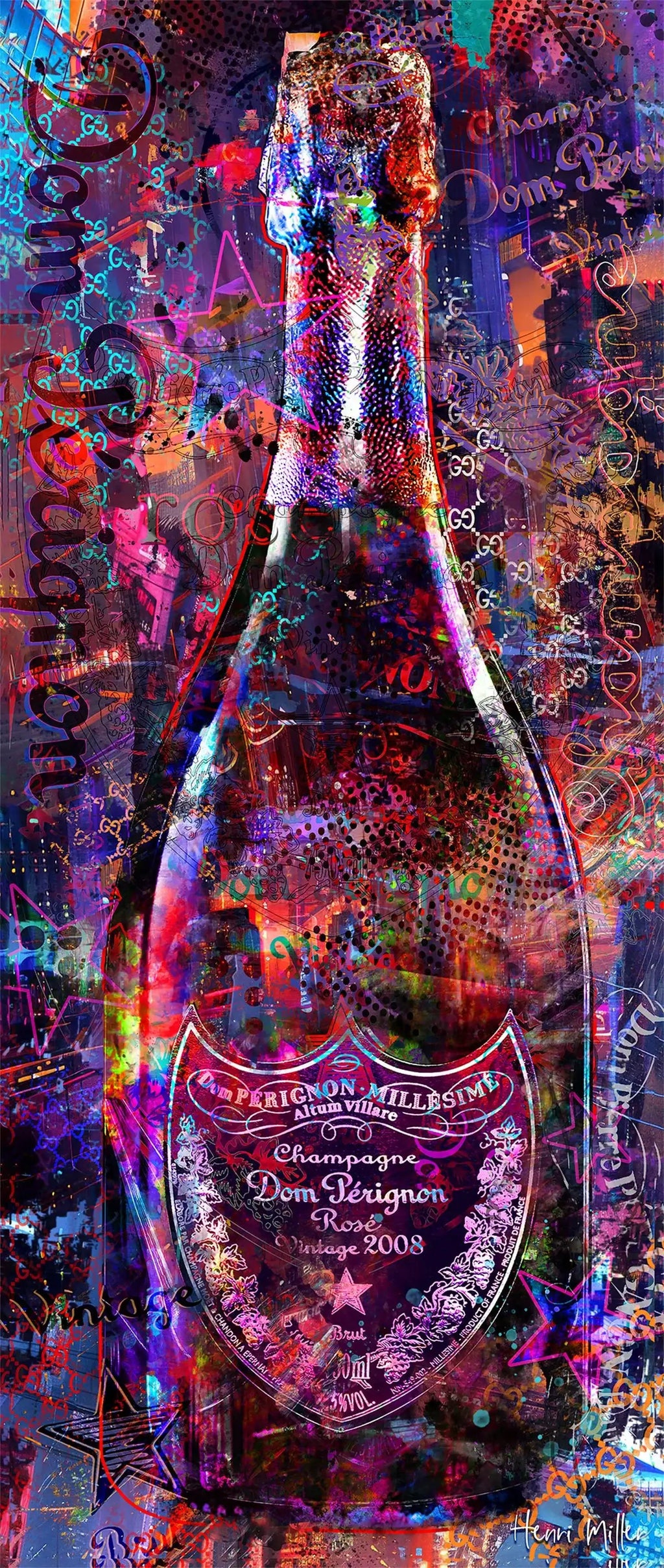 'Champagne Noire' - Edition SET by artist Henri Miller - Wyecliffe Galleries