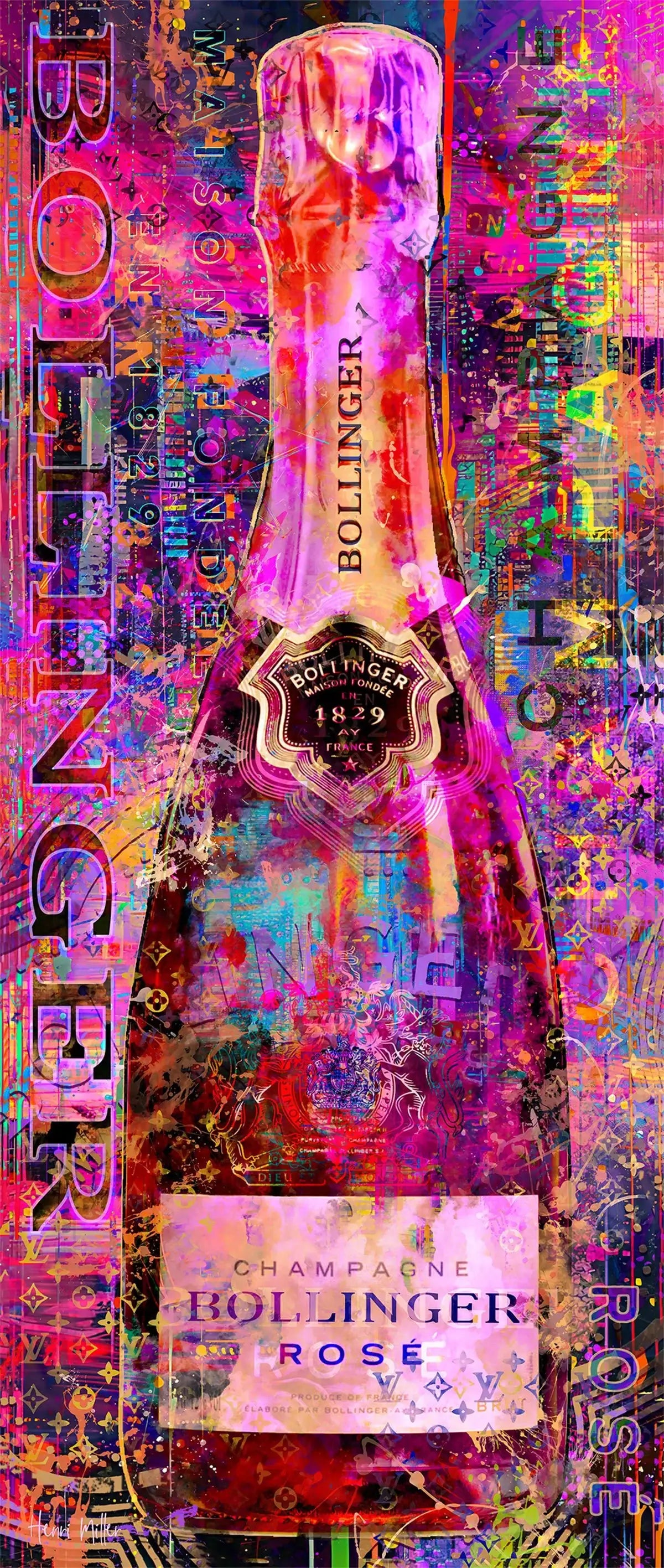 'Champagne Noire' - Edition SET by artist Henri Miller - Wyecliffe Galleries