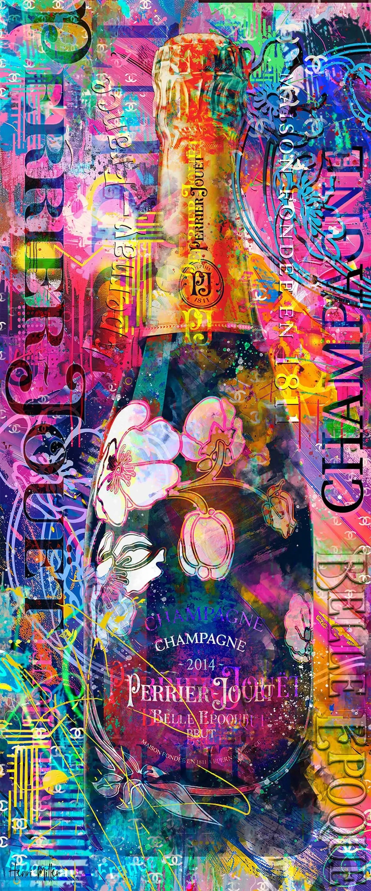 'Champagne Noire' - Edition SET by artist Henri Miller - Wyecliffe Galleries