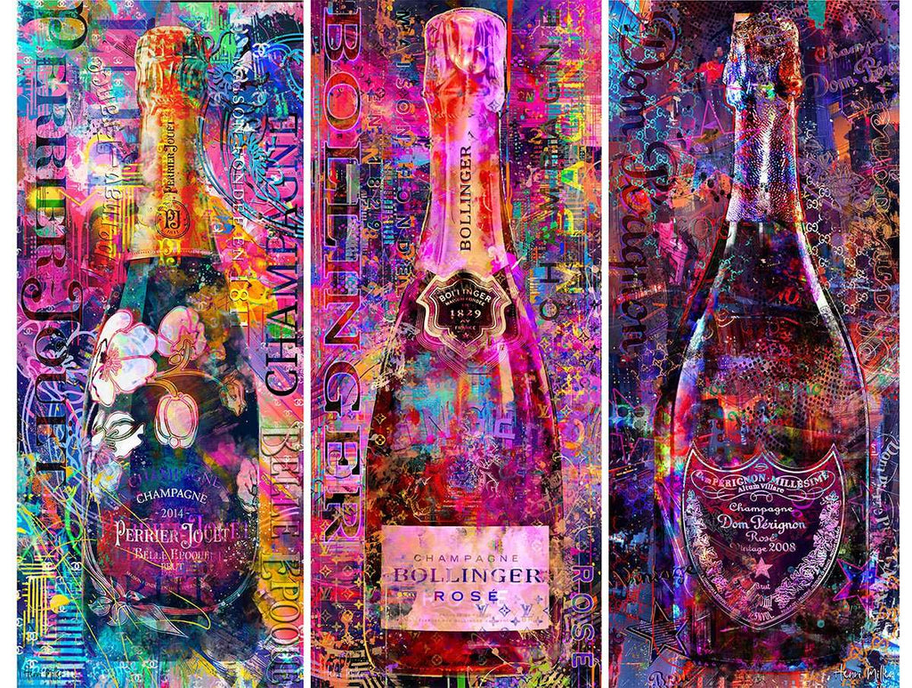 'Champagne Noire' - Edition SET by artist Henri Miller - Wyecliffe Galleries