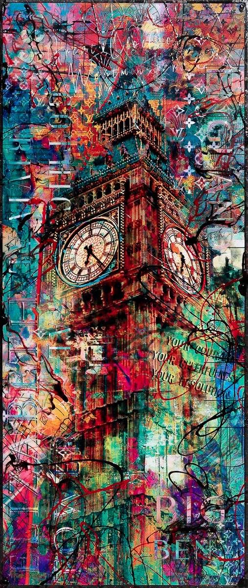 Neon Empire - Original - SOLD by artist Henri Miller - Wyecliffe Galleries