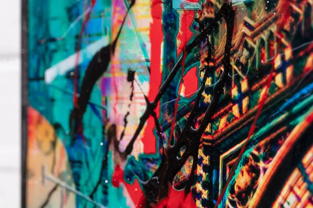 Neon Empire - Original - SOLD by artist Henri Miller - Wyecliffe Galleries