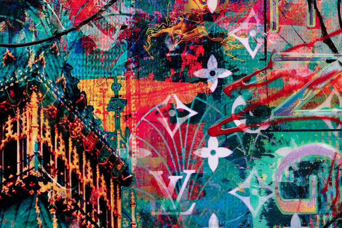 Neon Empire - Original - SOLD by artist Henri Miller - Wyecliffe Galleries