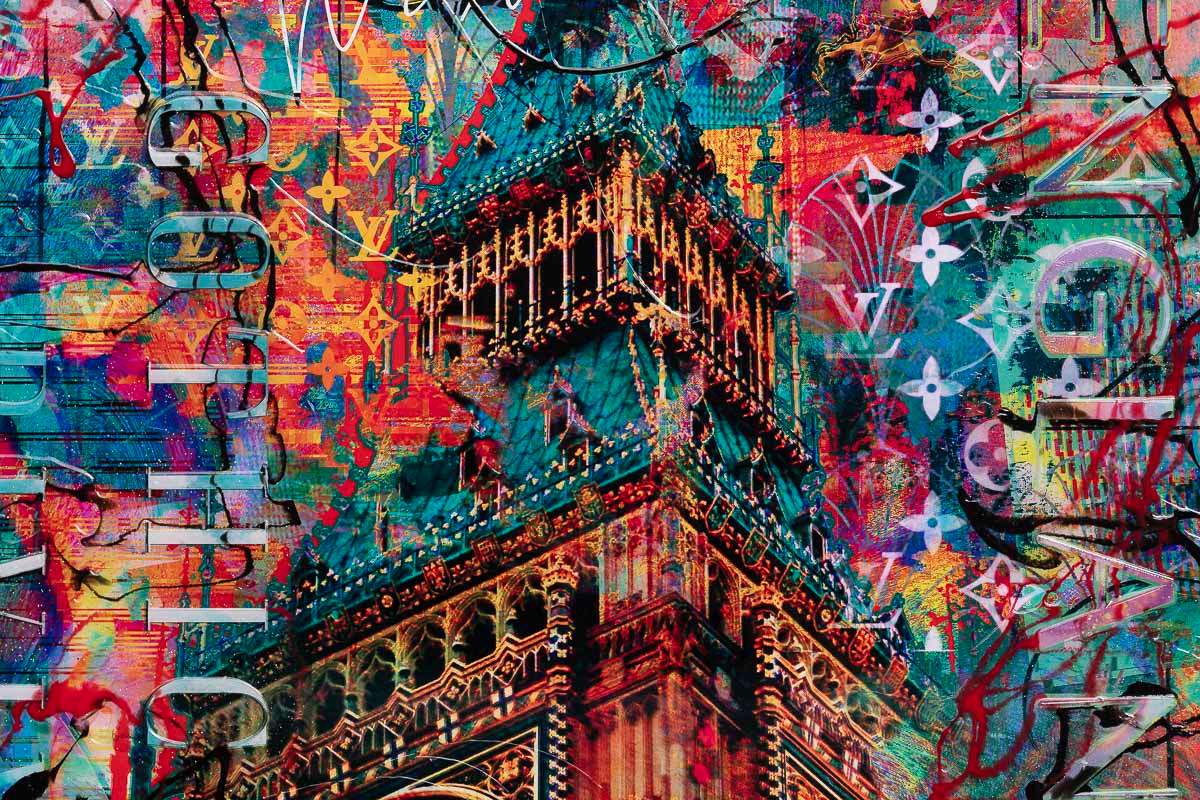 Neon Empire - Original - SOLD by artist Henri Miller - Wyecliffe Galleries