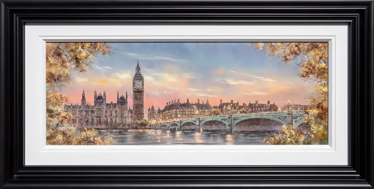 Sunset Over Westminster - Original - SOLD by artist Joe Bowen - Wyecliffe Galleries