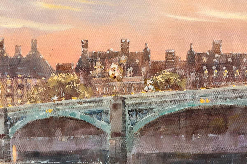 Sunset Over Westminster - Original - SOLD by artist Joe Bowen - Wyecliffe Galleries
