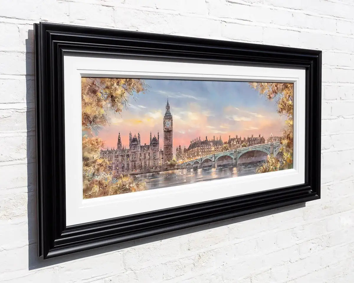Sunset Over Westminster - Original - SOLD by artist Joe Bowen - Wyecliffe Galleries