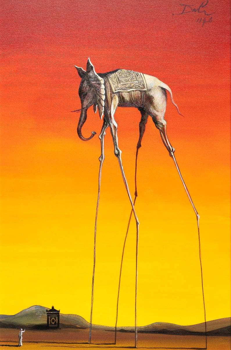 Elephant In The Style Of Salvador Dali - Edition - Rare by artist John Myatt - Wyecliffe Galleries
