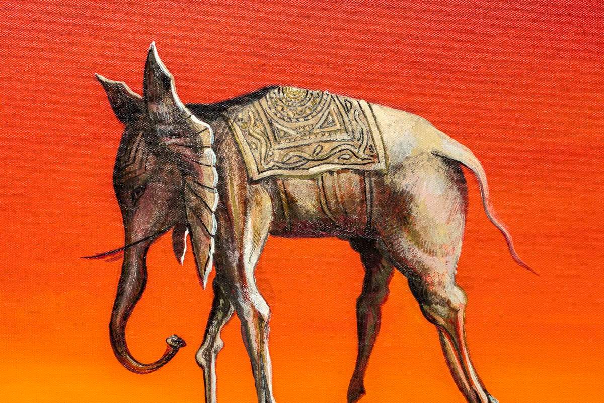 Elephant In The Style Of Salvador Dali - Edition - Rare by artist John Myatt - Wyecliffe Galleries