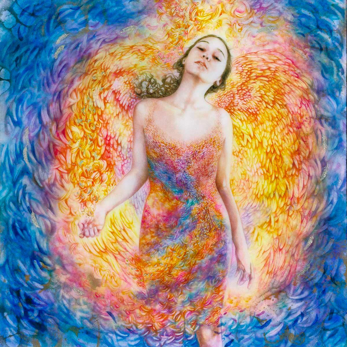 Angel Illuminated - Published Original - SOLD by artist Kerry Darlington - Wyecliffe Galleries