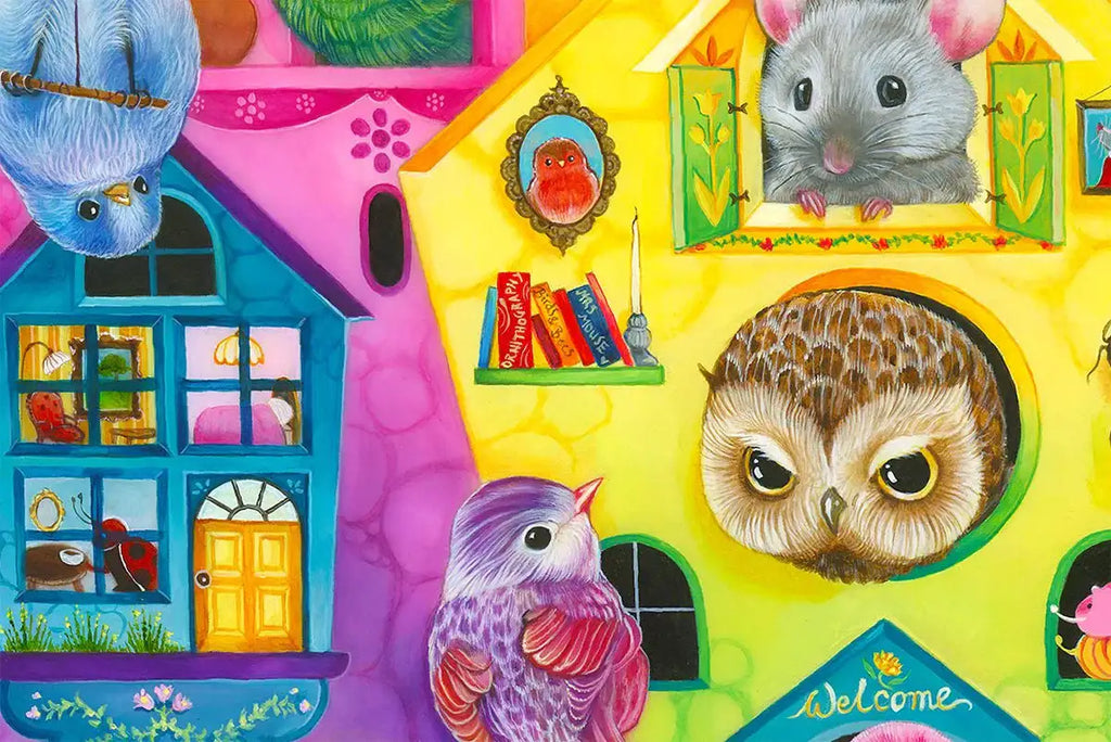 Birds Of A Feather - Original by artist Kerry Darlington - Wyecliffe Galleries