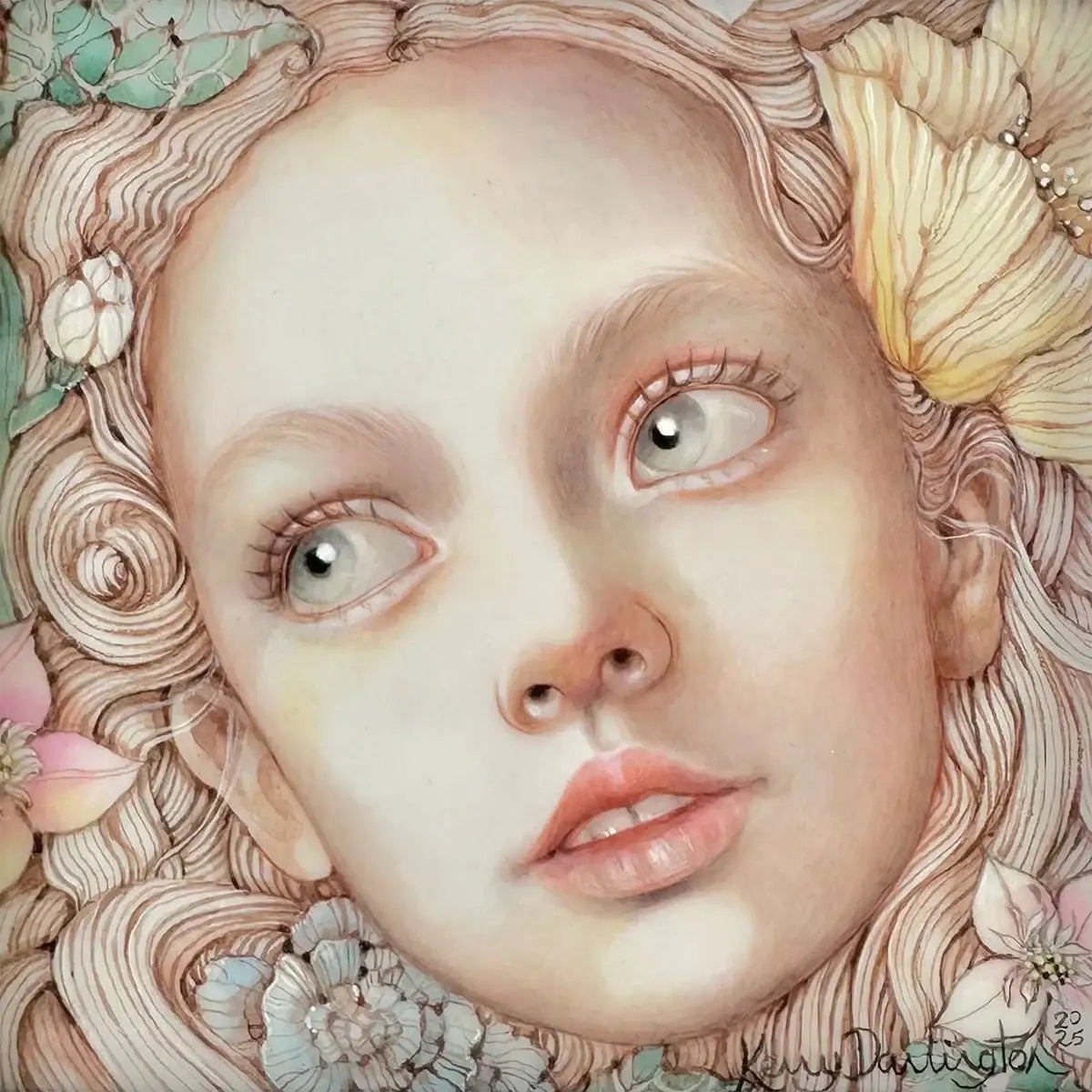 Chrysanthe - Original - Please Call for Availablity by artist Kerry Darlington - Wyecliffe Galleries