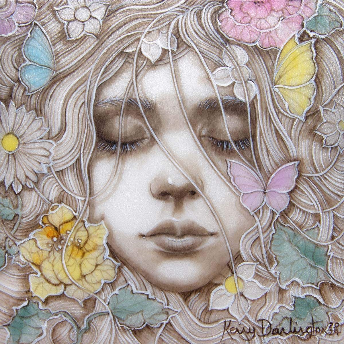 Ivy - Original - SOLD by artist Kerry Darlington - Wyecliffe Galleries