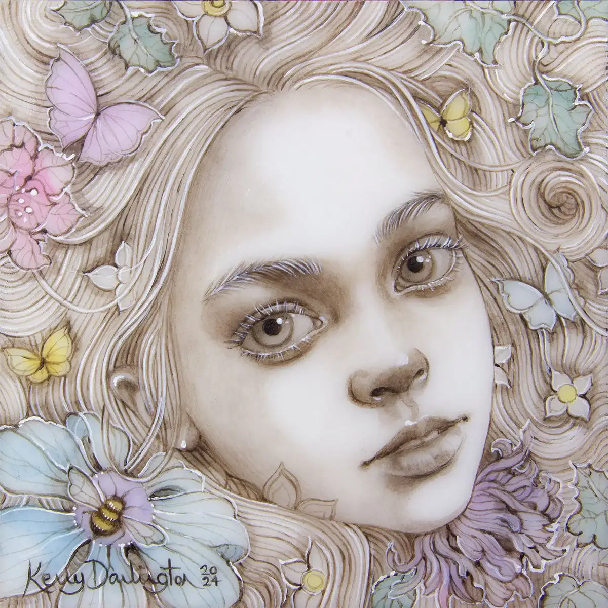 Jasmine - Original - SOLD by artist Kerry Darlington - Wyecliffe Galleries