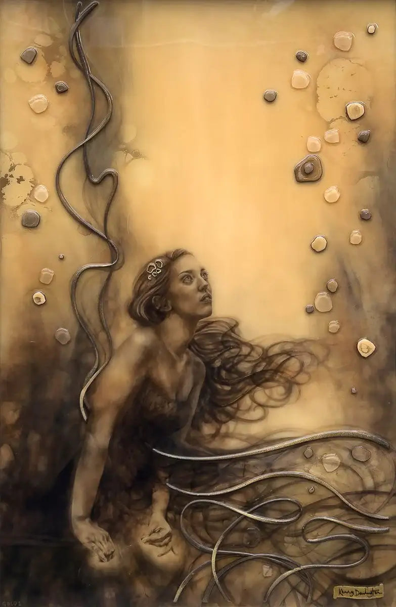 Lady of Shalott - GOLD Edition by artist Kerry Darlington - Wyecliffe Galleries