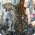 Leopardess - Edition by artist Kerry Darlington - Wyecliffe Galleries