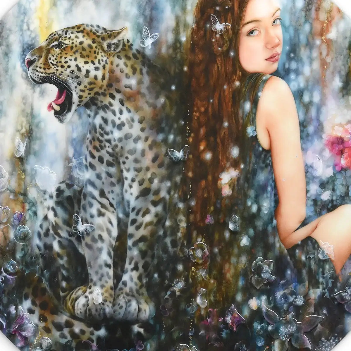 Leopardess - Edition by artist Kerry Darlington - Wyecliffe Galleries