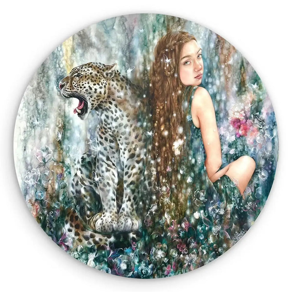 Leopardess - Original - SOLD by artist Kerry Darlington - Wyecliffe Galleries
