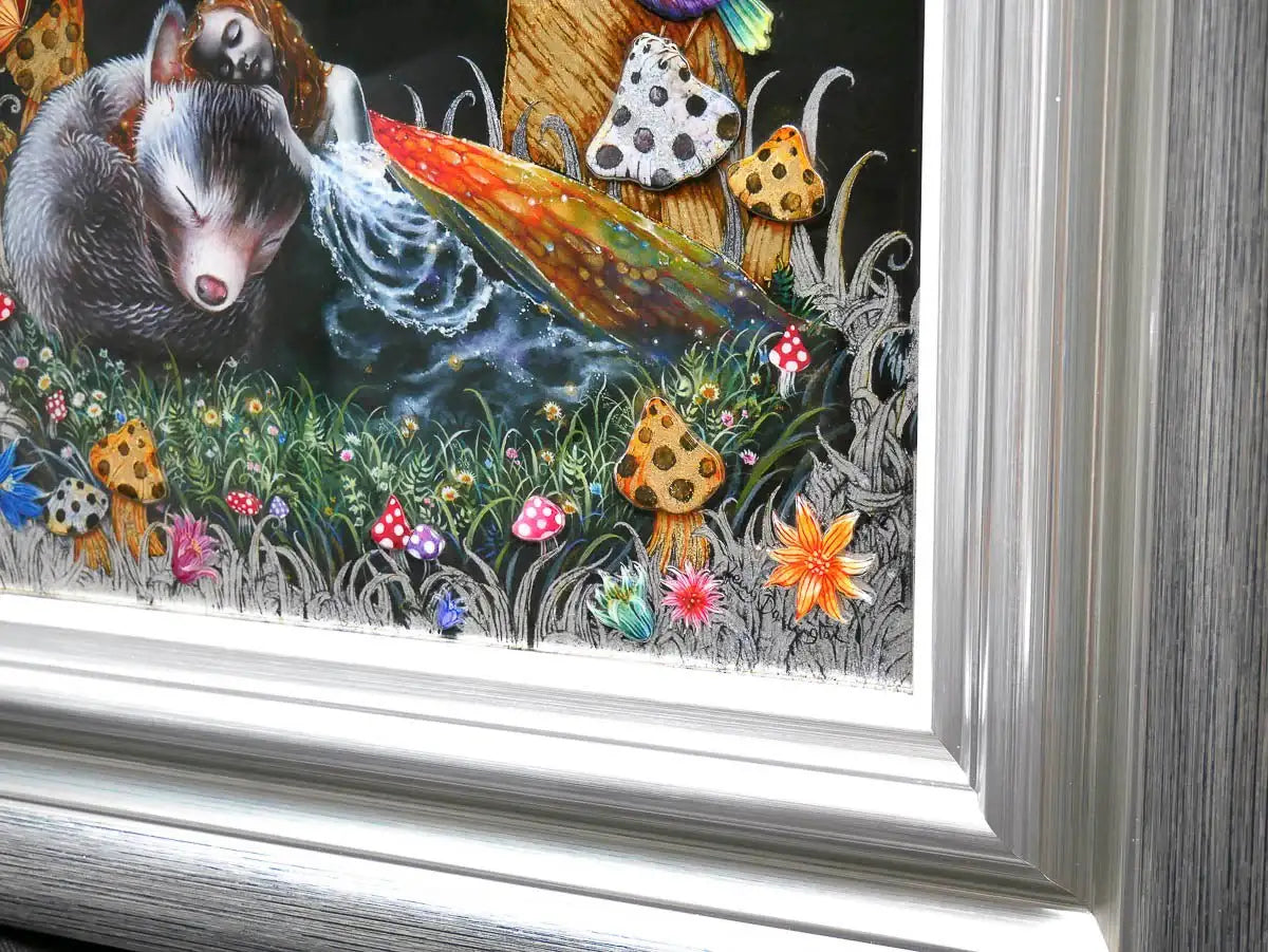 Little Fox and The Moth Fairy - Edition by artist Kerry Darlington - Wyecliffe Galleries