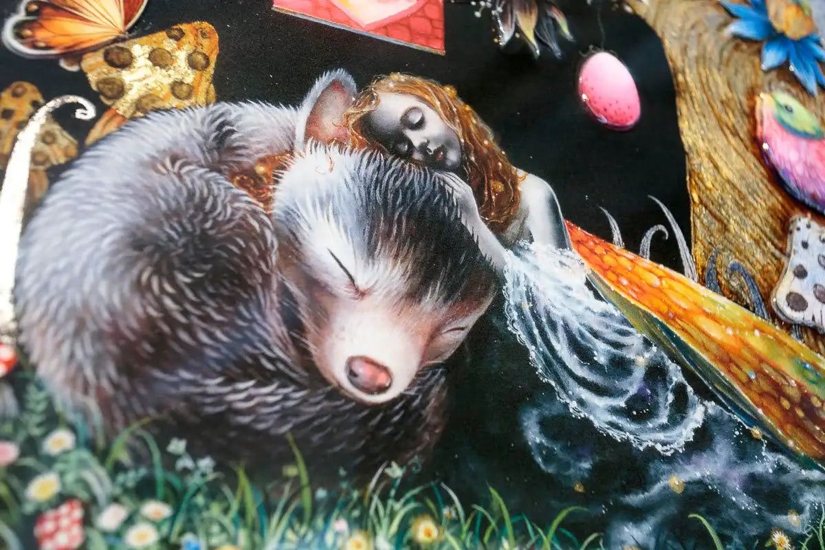 Little Fox and The Moth Fairy - Edition by artist Kerry Darlington - Wyecliffe Galleries