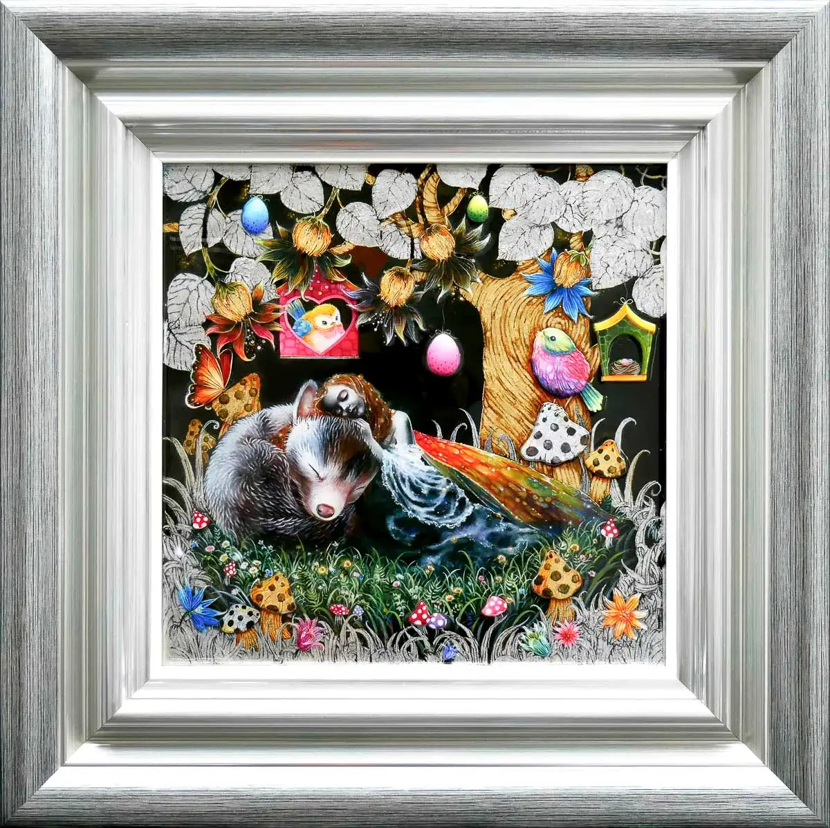 Little Fox and The Moth Fairy - Edition by artist Kerry Darlington - Wyecliffe Galleries