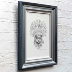 Little Warrior (Peter Pan) Sketch - Original by artist Kerry Darlington - Wyecliffe Galleries