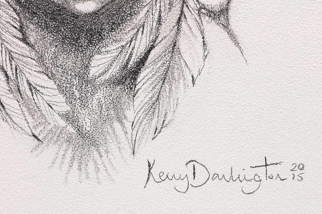 Little Warrior (Peter Pan) Sketch - Original by artist Kerry Darlington - Wyecliffe Galleries