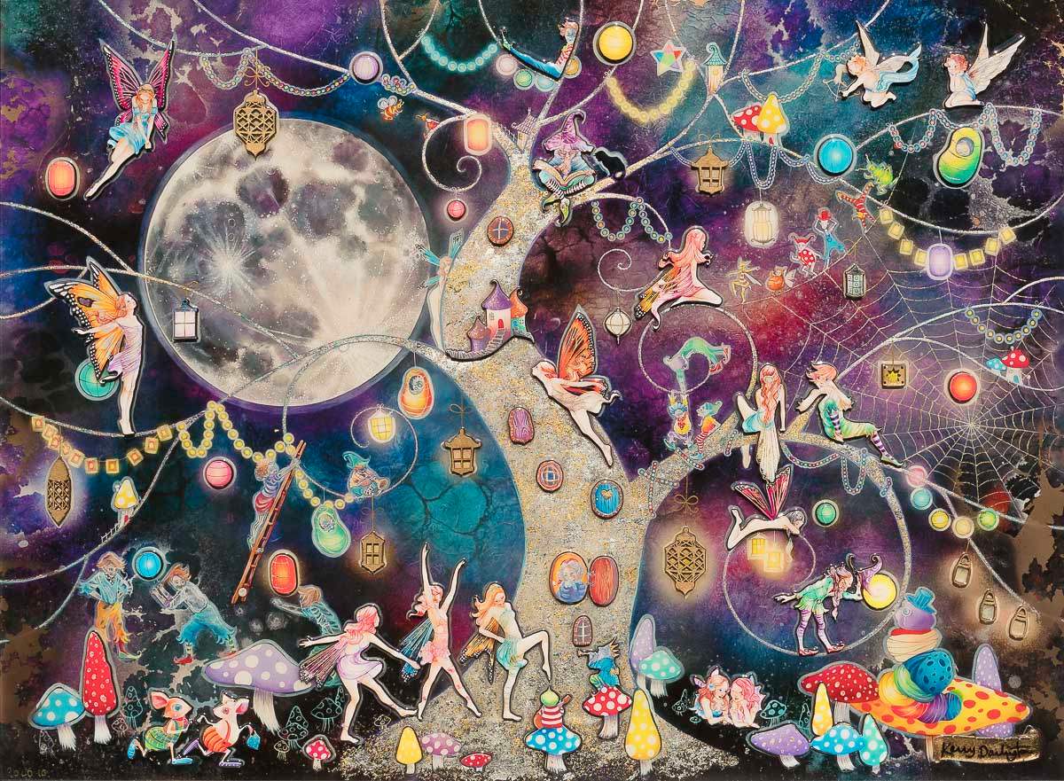 Moon Song - GOLD Edition by artist Kerry Darlington - Wyecliffe Galleries