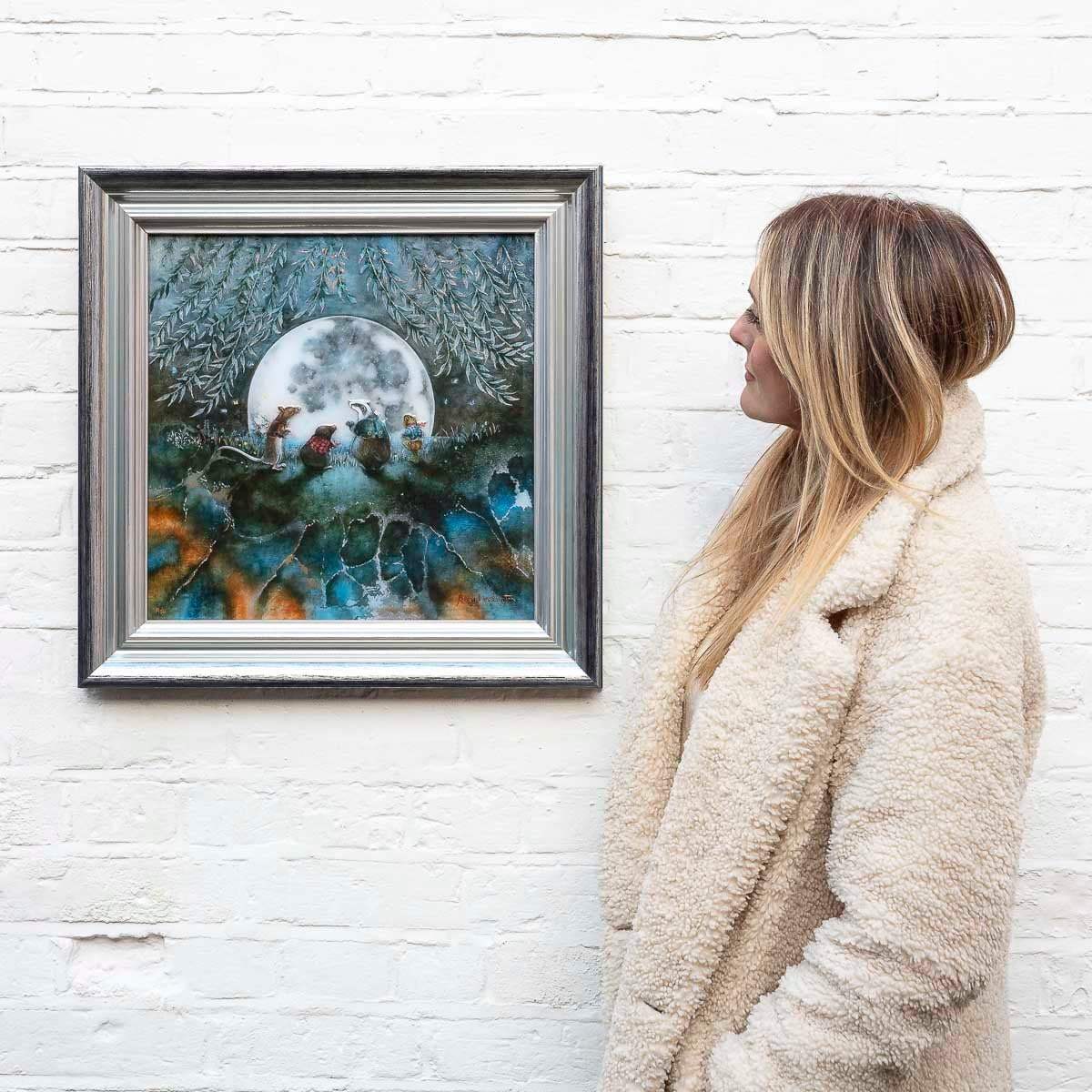 Moongazing In The Willows - Edition by artist Kerry Darlington - Wyecliffe Galleries