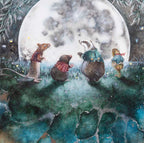 Moongazing In The Willows - Original - SOLD by artist Kerry Darlington - Wyecliffe Galleries