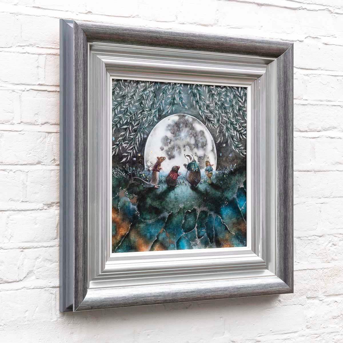 Moongazing In The Willows - Original - SOLD by artist Kerry Darlington - Wyecliffe Galleries