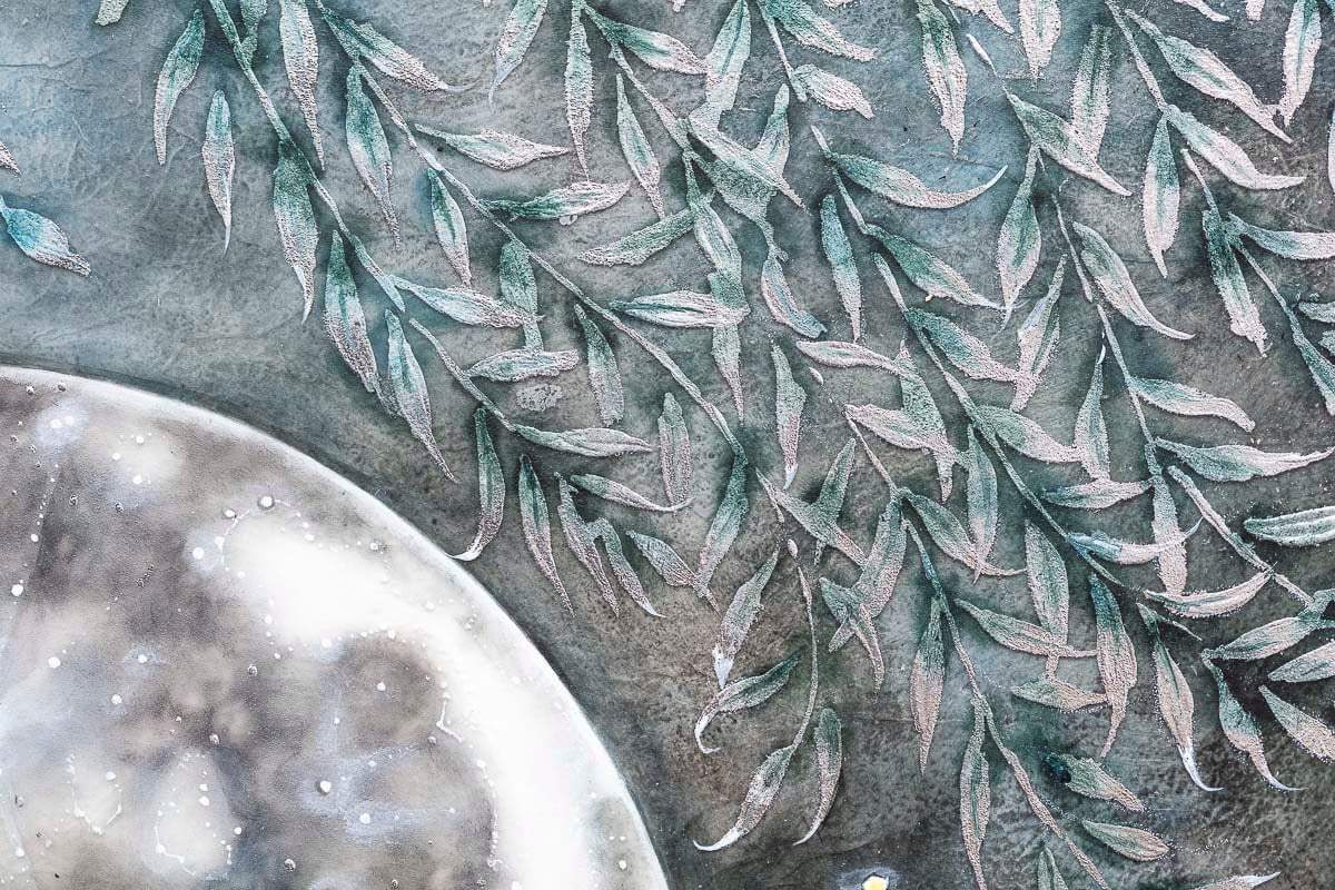 Moongazing In The Willows - Original - SOLD by artist Kerry Darlington - Wyecliffe Galleries