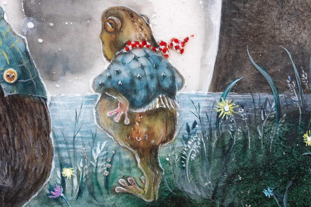 Moongazing In The Willows - Original - SOLD by artist Kerry Darlington - Wyecliffe Galleries