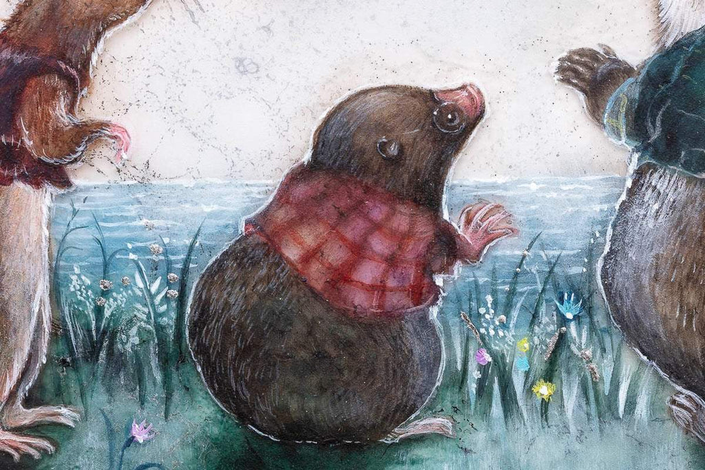 Moongazing In The Willows - Original - SOLD by artist Kerry Darlington - Wyecliffe Galleries