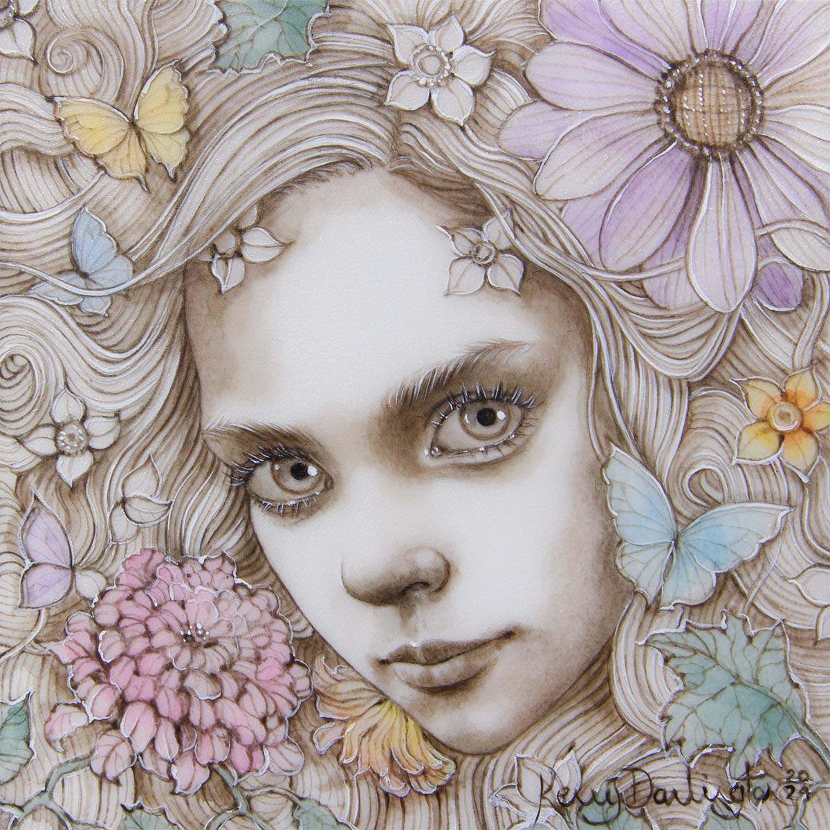 Niamh - Original - SOLD by artist Kerry Darlington - Wyecliffe Galleries