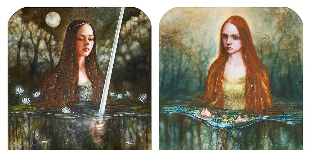Ophelia and Nimue - Matching Edition Set by artist Kerry Darlington - Wyecliffe Galleries