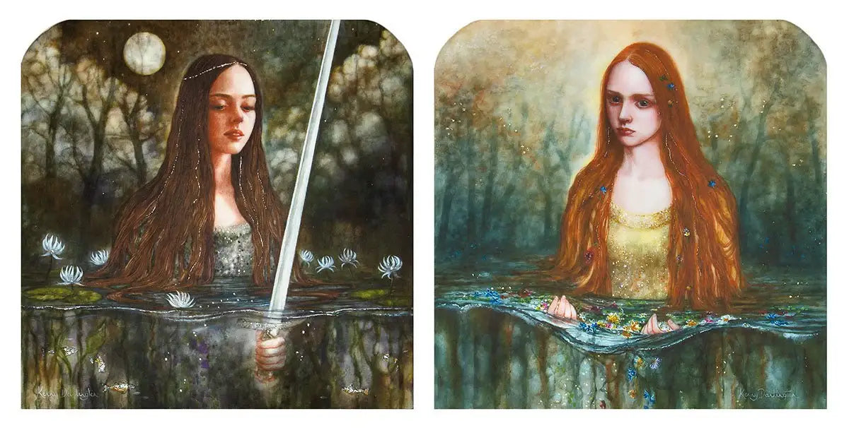 Ophelia and Nimue - Matching Edition Set by artist Kerry Darlington - Wyecliffe Galleries